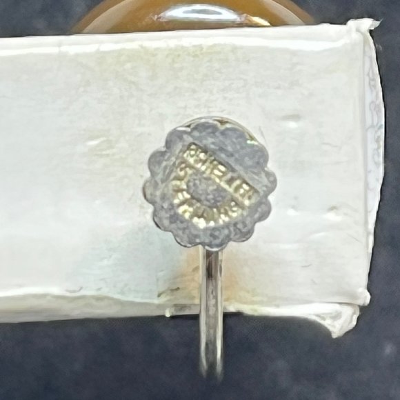 Richelieu Sterling Silver Lucite Moonglow Dome Button Screw Back Earrings (3508) - Picture 5 of 7